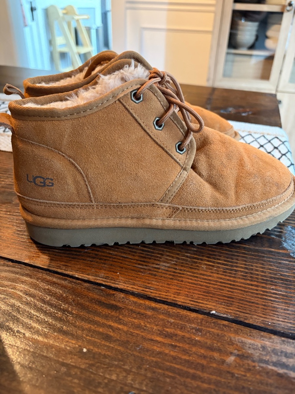 UGG Chestnut Suede Shearling Ankle Boots